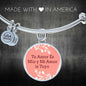 Love Message Tu Amor Es Mio Y Mi Amor Is Tuyo Circle Bangle Bracelet Stainless Steel or 18k Gold" - Express Your Love Gifts
