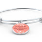 Love Message Tu Amor Es Mio Y Mi Amor Is Tuyo Circle Bangle Bracelet Stainless Steel or 18k Gold" - Express Your Love Gifts