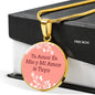 Love Message Tu Amor Es Mio Y Mi Amor Is Tuyo Circle Necklace Stainless Steel or 18k Gold 18-22" - Express Your Love Gifts