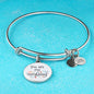 Love Message You Are My Everything Circle Bangle Bracelet Stainless Steel or 18k Gold" - Express Your Love Gifts