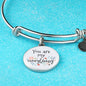 Love Message You Are My Everything Circle Bangle Bracelet Stainless Steel or 18k Gold" - Express Your Love Gifts
