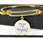 Love Message You Are My Everything Circle Bangle Bracelet Stainless Steel or 18k Gold" - Express Your Love Gifts