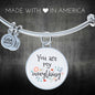 Love Message You Are My Everything Circle Bangle Bracelet Stainless Steel or 18k Gold" - Express Your Love Gifts