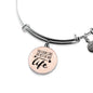 Love Message You Look Like The Rest Of My Life Circle Bangle Bracelet Stainless Steel or 18k Gold" - Express Your Love Gifts