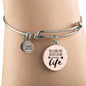Love Message You Look Like The Rest Of My Life Circle Bangle Bracelet Stainless Steel or 18k Gold" - Express Your Love Gifts