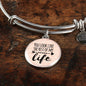 Love Message You Look Like The Rest Of My Life Circle Bangle Bracelet Stainless Steel or 18k Gold" - Express Your Love Gifts