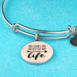 Love Message You Look Like The Rest Of My Life Circle Bangle Bracelet Stainless Steel or 18k Gold" - Express Your Love Gifts