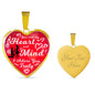 Love Message You Own My Heart And Mind Heart Necklace Stainless Steel or 18k Gold Pendant 18-22" - Express Your Love Gifts