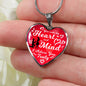 Love Message You Own My Heart And Mind Heart Necklace Stainless Steel or 18k Gold Pendant 18-22" - Express Your Love Gifts