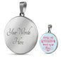 Love Message You'Re My Bestfriend And My Love Circle Necklace Stainless Steel or 18k Gold 18-22" - Express Your Love Gifts