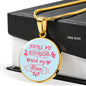 Love Message You'Re My Bestfriend And My Love Circle Necklace Stainless Steel or 18k Gold 18-22" - Express Your Love Gifts