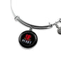 Love Message Your Kind And Loving Heart Circle Bangle Bracelet Stainless Steel or 18k Gold" - Express Your Love Gifts