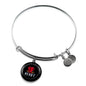 Love Message Your Kind And Loving Heart Circle Bangle Bracelet Stainless Steel or 18k Gold" - Express Your Love Gifts