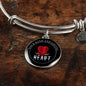 Love Message Your Kind And Loving Heart Circle Bangle Bracelet Stainless Steel or 18k Gold" - Express Your Love Gifts