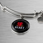 Love Message Your Kind And Loving Heart Circle Bangle Bracelet Stainless Steel or 18k Gold" - Express Your Love Gifts