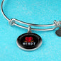 Love Message Your Kind And Loving Heart Circle Bangle Bracelet Stainless Steel or 18k Gold" - Express Your Love Gifts
