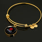 Love Message Your Kind And Loving Heart Circle Bangle Bracelet Stainless Steel or 18k Gold" - Express Your Love Gifts