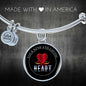 Love Message Your Kind And Loving Heart Circle Bangle Bracelet Stainless Steel or 18k Gold" - Express Your Love Gifts