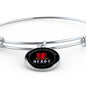 Love Message Your Kind And Loving Heart Circle Bangle Bracelet Stainless Steel or 18k Gold" - Express Your Love Gifts