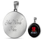 Love Message Your Kind And Loving Heart Circle Necklace Stainless Steel or 18k Gold 18-22" - Express Your Love Gifts