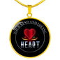 Love Message Your Kind And Loving Heart Circle Necklace Stainless Steel or 18k Gold 18-22" - Express Your Love Gifts