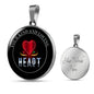 Love Message Your Kind And Loving Heart Circle Necklace Stainless Steel or 18k Gold 18-22" - Express Your Love Gifts