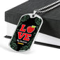 Love My Students Teacher Appreciation Gift Necklace Stainless Steel or 18k Gold Dog Tag 24" Chain-Express Your Love Gifts