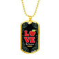Love My Students Teacher Appreciation Gift Necklace Stainless Steel or 18k Gold Dog Tag 24" Chain-Express Your Love Gifts