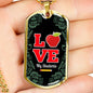 Love My Students Teacher Appreciation Gift Necklace Stainless Steel or 18k Gold Dog Tag 24" Chain-Express Your Love Gifts