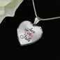 Love Never Fails Necklace Stainless Steel or 18k Gold Heart Pendant 18-22" - Express Your Love Gifts