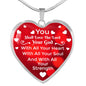 Love The Lord Matthew 22:37 Heart Necklace Stainless Steel or 18k Gold Pendant 18-22" - Express Your Love Gifts