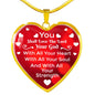 Love The Lord Matthew 22:37 Heart Necklace Stainless Steel or 18k Gold Pendant 18-22" - Express Your Love Gifts