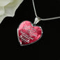 Love The Lord With Your Whole Being Bible Verse Inspirational Gift Heart Pendant Necklace - Express Your Love Gifts