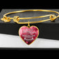Love The Lord With Your Whole Being Christian Faith Heart Bracelet Bangle - Express Your Love Gifts