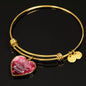 Love The Lord With Your Whole Being Christian Faith Heart Bracelet Bangle - Express Your Love Gifts
