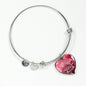 Love The Lord With Your Whole Being Christian Faith Heart Bracelet Bangle - Express Your Love Gifts