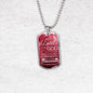 Love The Lord With Your Whole Being Necklace Stainless Steel or 18k Gold Dog Tag 24" Chain-Express Your Love Gifts