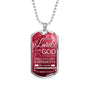 Love The Lord With Your Whole Being Necklace Stainless Steel or 18k Gold Dog Tag 24" Chain-Express Your Love Gifts