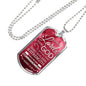 Love The Lord With Your Whole Being Necklace Stainless Steel or 18k Gold Dog Tag 24" Chain-Express Your Love Gifts