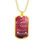 Love The Lord With Your Whole Being Necklace Stainless Steel or 18k Gold Dog Tag 24" Chain-Express Your Love Gifts