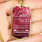 Love The Lord With Your Whole Being Necklace Stainless Steel or 18k Gold Dog Tag 24" Chain-Express Your Love Gifts