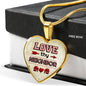 Love Thy Neighbor Heart Pendant Necklace Stainless Steel or 18k Gold Heart Pendant Necklace 18-22"-Express Your Love Gifts