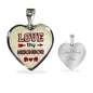 Love Thy Neighbor Heart Pendant Necklace Stainless Steel or 18k Gold Heart Pendant Necklace 18-22"-Express Your Love Gifts