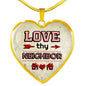 Love Thy Neighbor Heart Pendant Necklace Stainless Steel or 18k Gold Heart Pendant Necklace 18-22"-Express Your Love Gifts