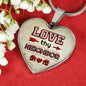 Love Thy Neighbor Heart Pendant Necklace Stainless Steel or 18k Gold Heart Pendant Necklace 18-22"-Express Your Love Gifts