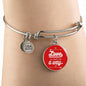 Love Will Always Find A Way Stainless Steel or 18k Gold Circle Bangle Bracelet - Express Your Love Gifts