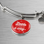Love Will Always Find A Way Stainless Steel or 18k Gold Circle Bangle Bracelet - Express Your Love Gifts