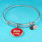 Love Will Always Find A Way Stainless Steel or 18k Gold Circle Bangle Bracelet - Express Your Love Gifts