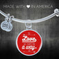 Love Will Always Find A Way Stainless Steel or 18k Gold Circle Bangle Bracelet - Express Your Love Gifts