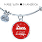 Love Will Always Find A Way Stainless Steel or 18k Gold Circle Bangle Bracelet - Express Your Love Gifts